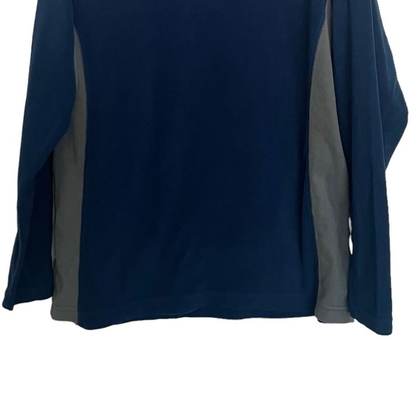 Columbia Blue Gray Half Zip Fleece Pullover Sweater Medium - Picture 6 of 10